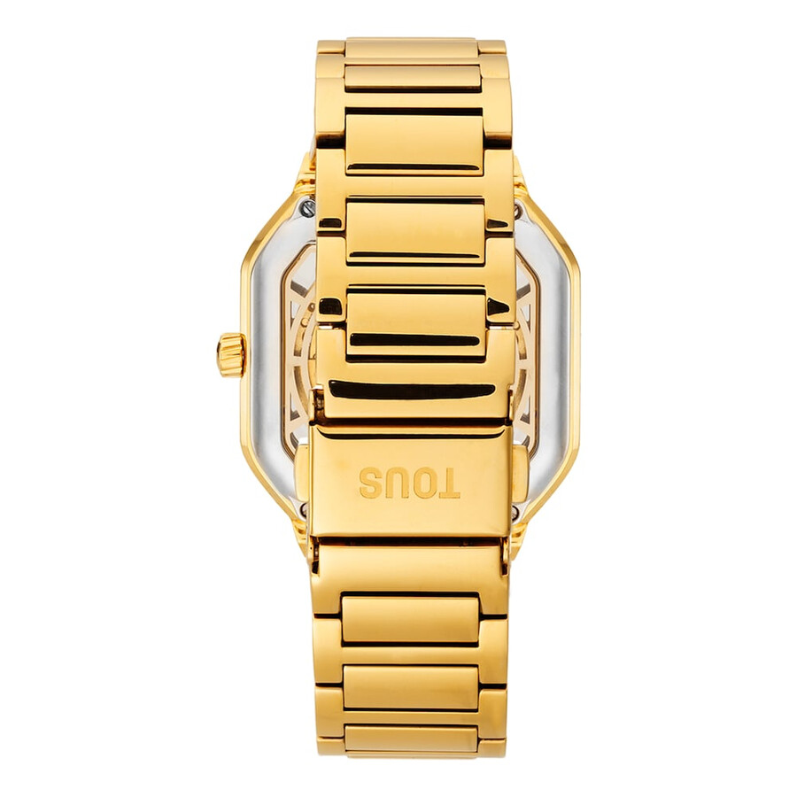 orologio analogico con bracciale in acciaio ipg color oro d-bear now