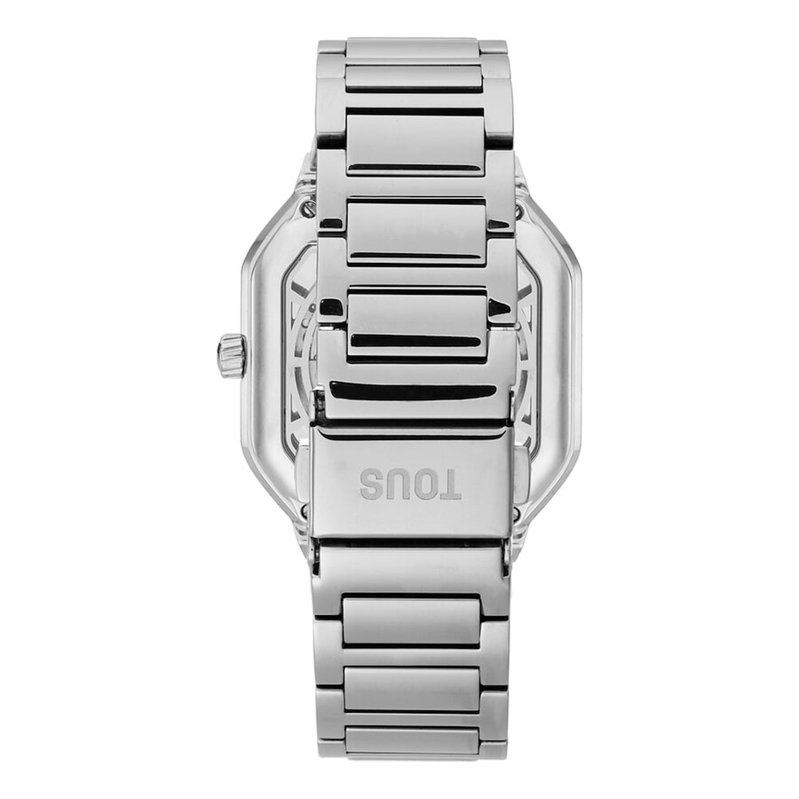 orologio analogico automatico con bracciale in acciaio d-bear now