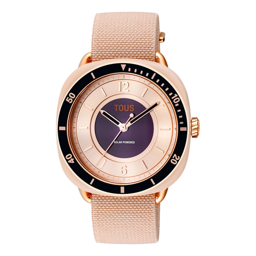 orologio analogico in acciaio iprg color carne con cinturino elastico rosa osier