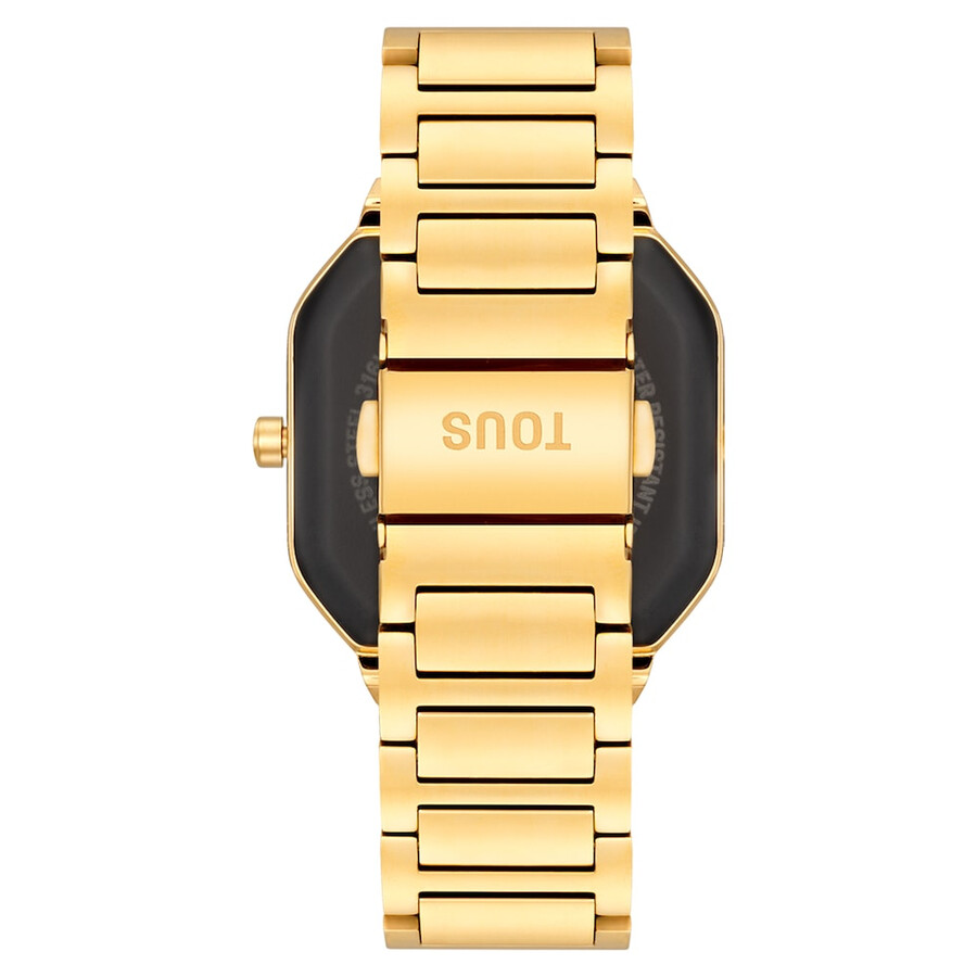 smartwatch con bracciale in acciaio color oro e zirconi b-connect