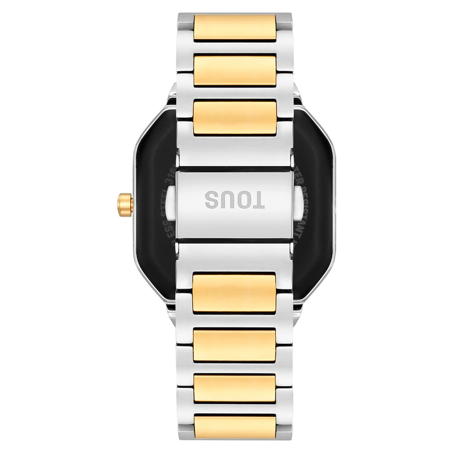 smartwatch con bracciale in acciaio e acciaio color oro e zirconi b-connect