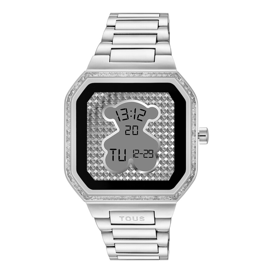 smartwatch con bracciale in acciaio e zirconi b-connect