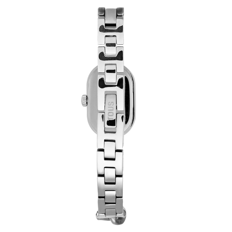 orologio analogico con gioiello e bracciale in acciaio oval time