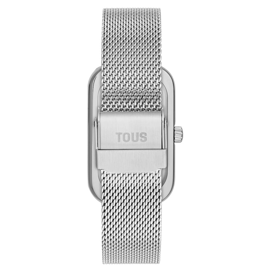 orologio analogico con quadrante in madreperla e bracciale in acciaio t-band club