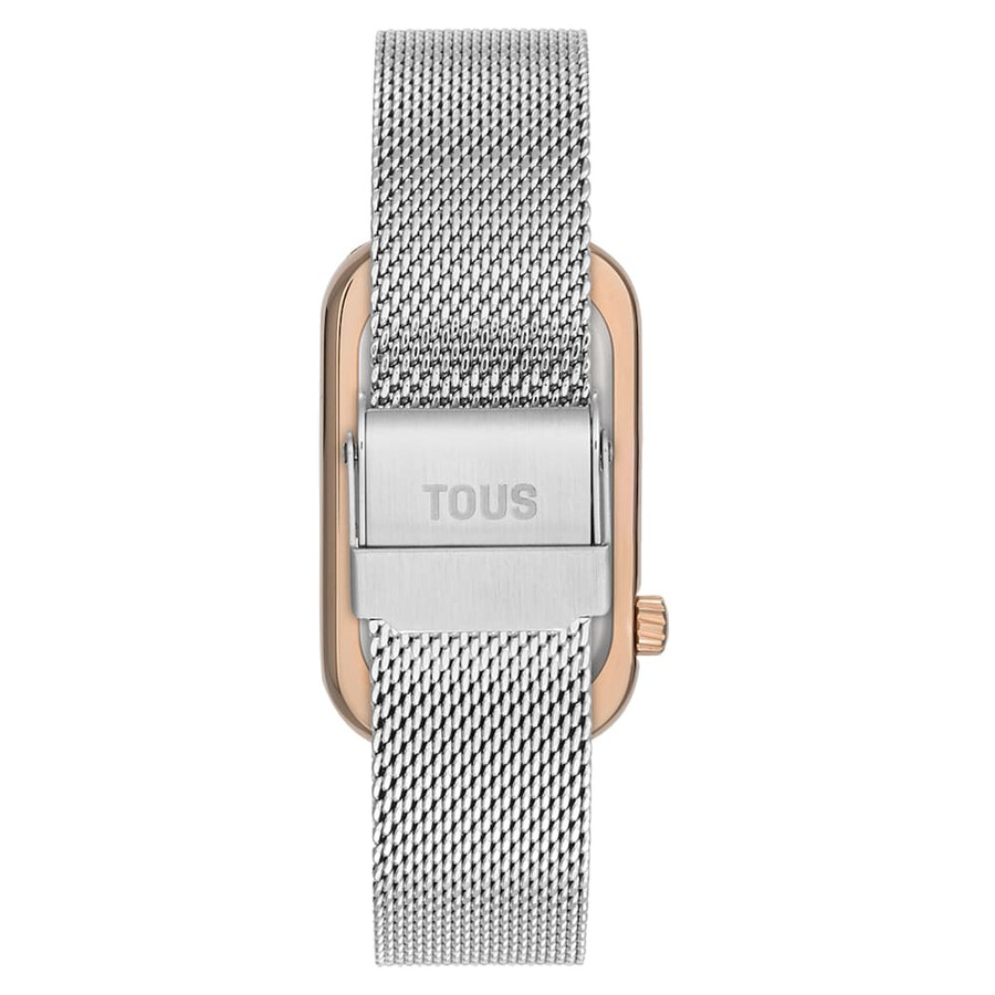 orologio analogico bicolore con silhouette a cuore e bracciale in acciaio t-band club