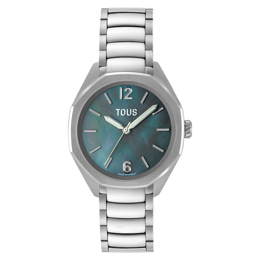 orologio analogico con movimento svizzero quadrante in madreperla e bracciale in acciaio tous now lady