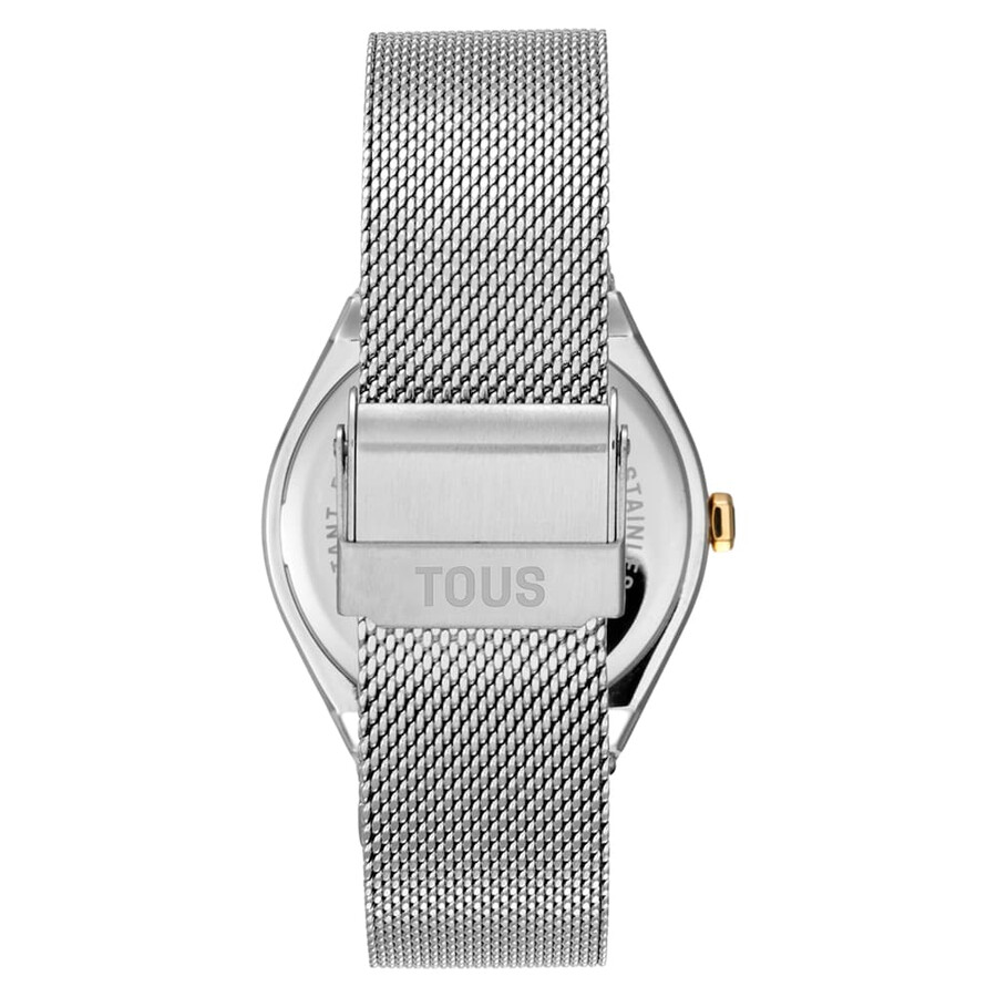 orologio analogico con bracciale in acciaio e acciaio color oro karat round mesh