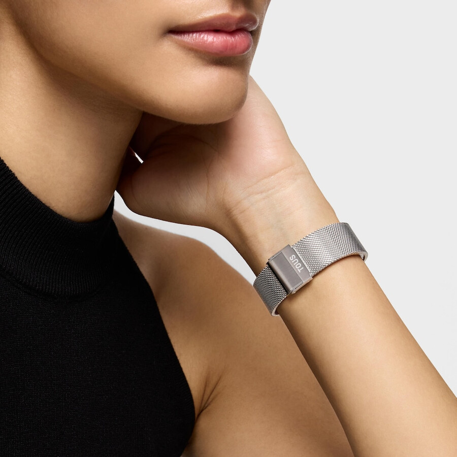 orologio analogico con bracciale in acciaio e acciaio color oro karat round mesh