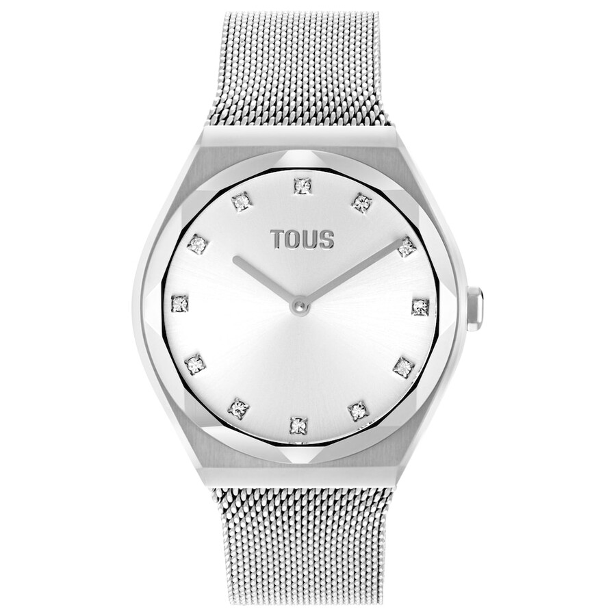 orologio analogico con bracciale in acciaio karat round mesh