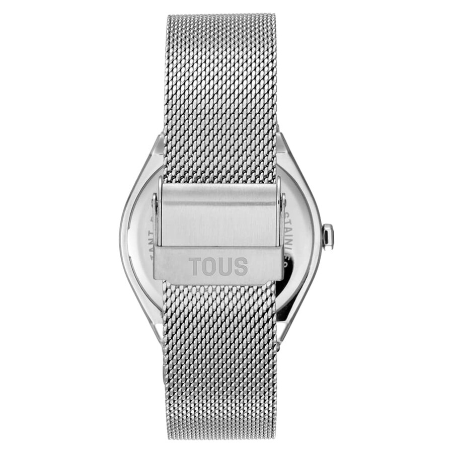 orologio analogico con bracciale in acciaio karat round mesh