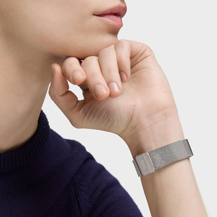 orologio analogico con bracciale in acciaio maglia milanese mini mesh