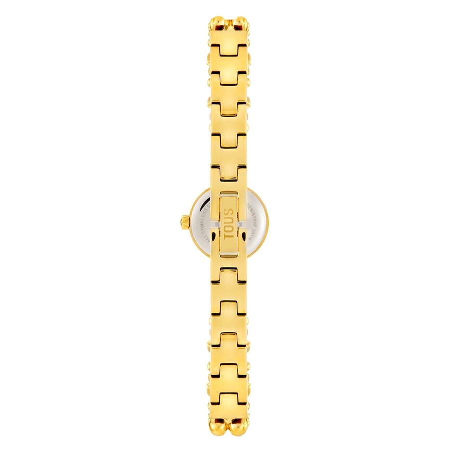 orologio analogico con bracciale in acciaio color oro bold bear round