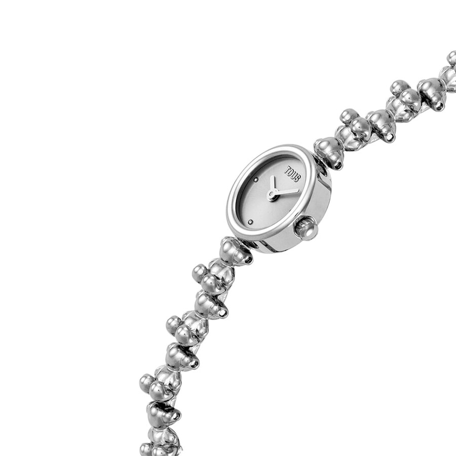 orologio analogico con bracciale in acciaio bold bear round