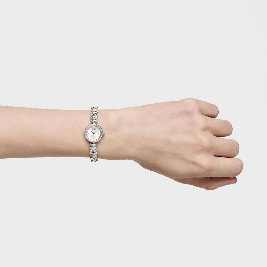 orologio analogico con bracciale in acciaio bold bear round