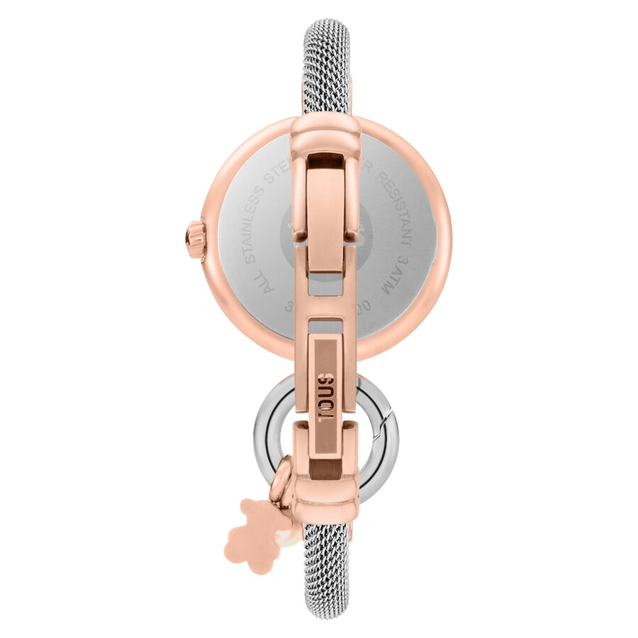orologio analogicodigitale con bracciale in acciaio e acciaio rosa tous hold charms