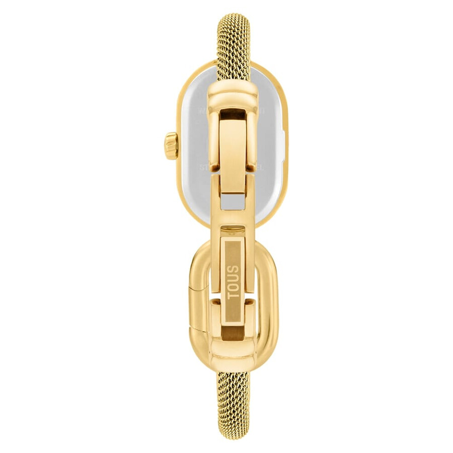 orologio analogicodigitale con bracciale in acciaio color oro tous hold oval