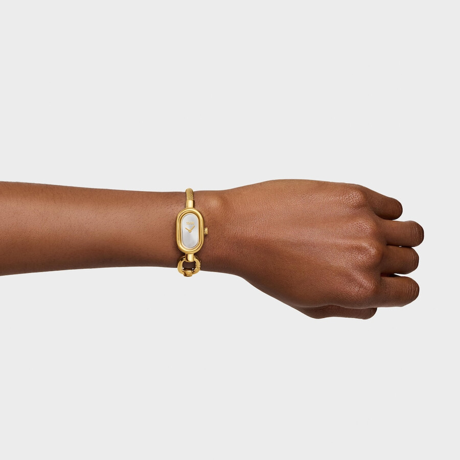 orologio analogicodigitale con bracciale in acciaio color oro tous hold oval