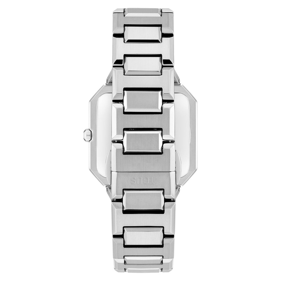 orologio analogico con bracciale in acciaio e quadrante in madreperla karat