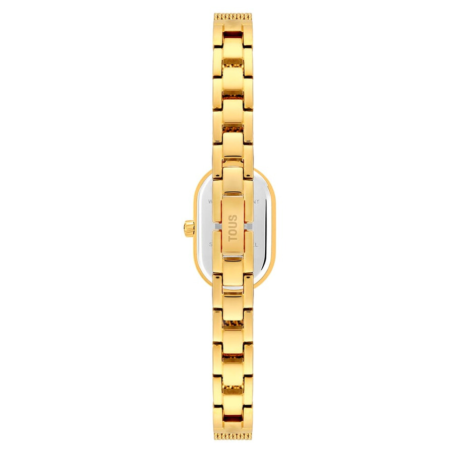 orologio analogico gioiello con bracciale in acciaio color oro oval icon