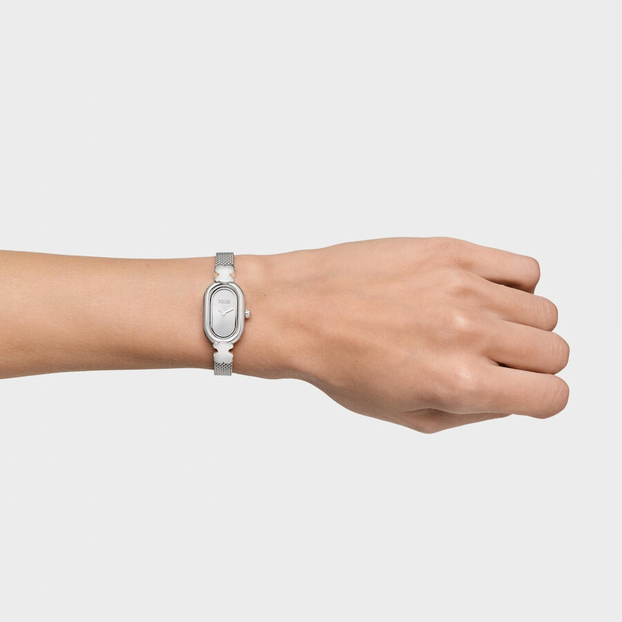 orologio analogico gioiello con bracciale in acciaio oval icon
