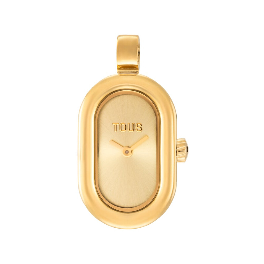 orologio analogicodigitale con ciondolo in acciaio color oro hold oval