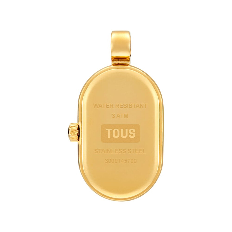 orologio analogicodigitale con ciondolo in acciaio color oro hold oval