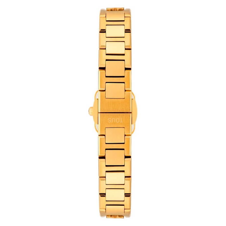 orologio analogico con bracciale in acciaio color oro icon time
