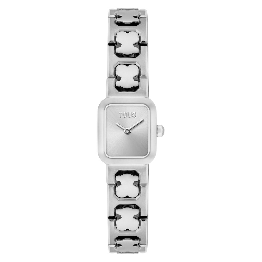 orologio analogico con bracciale in acciaio icon time