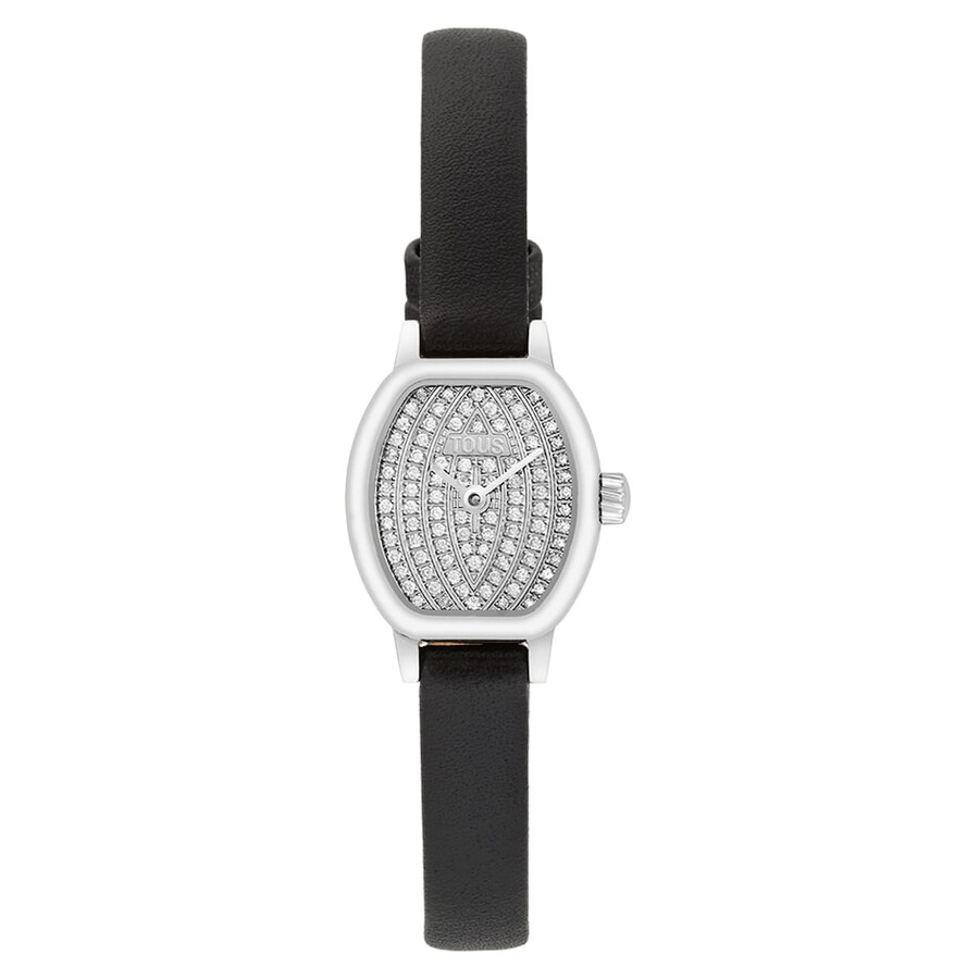 orologio con movimento svizzero analogico con 030 ct di diamanti e cinturino in pelle les classiques mini