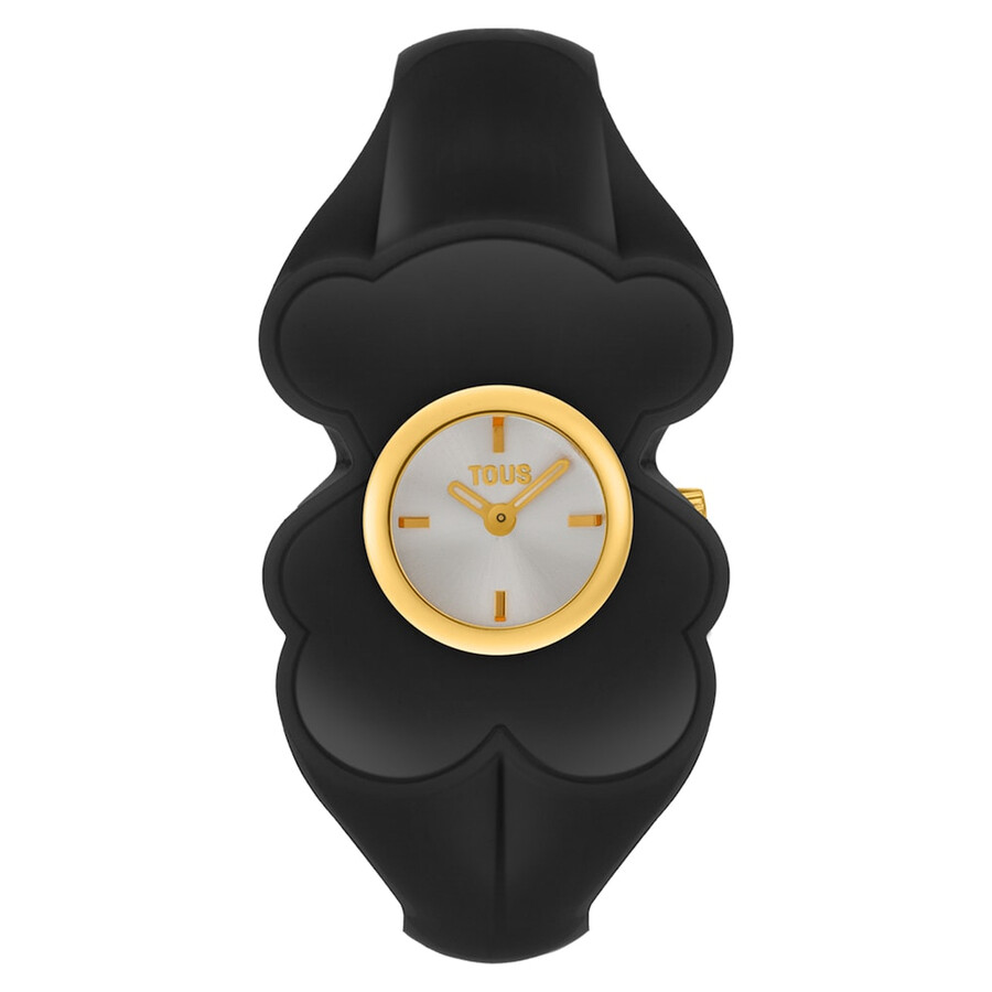 orologio analogico in acciaio color oro con policarbonato marrone fumé t. m bear folks