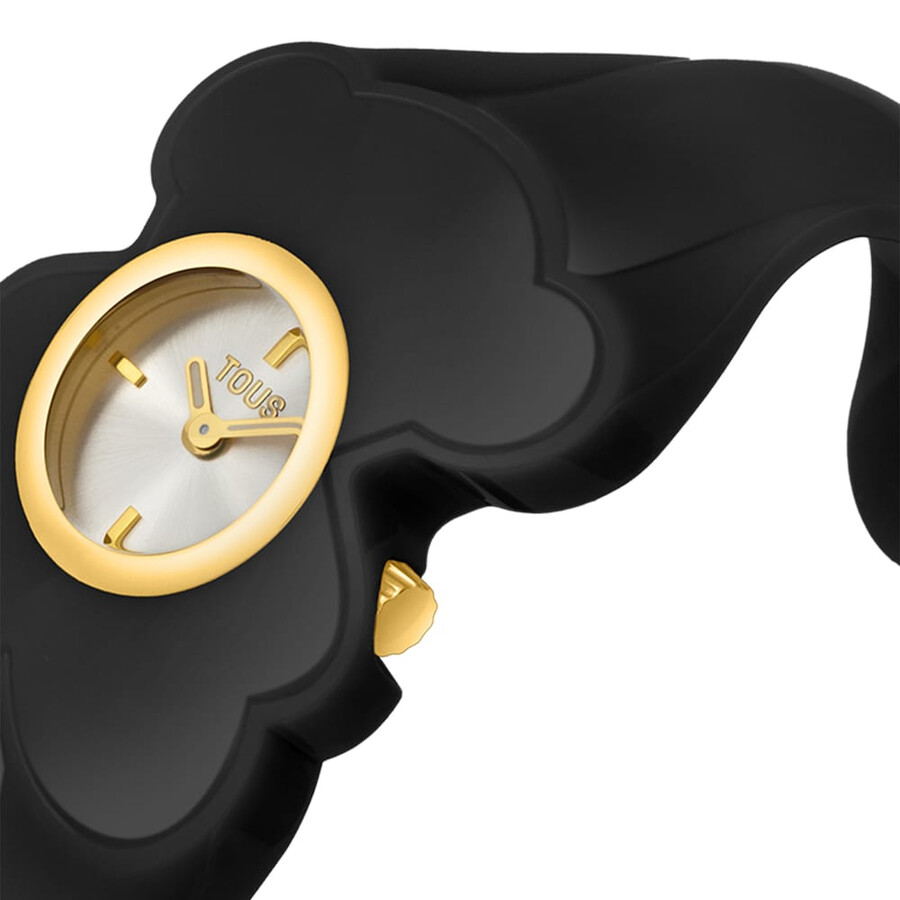 orologio analogico in acciaio color oro con policarbonato marrone fumé t. m bear folks