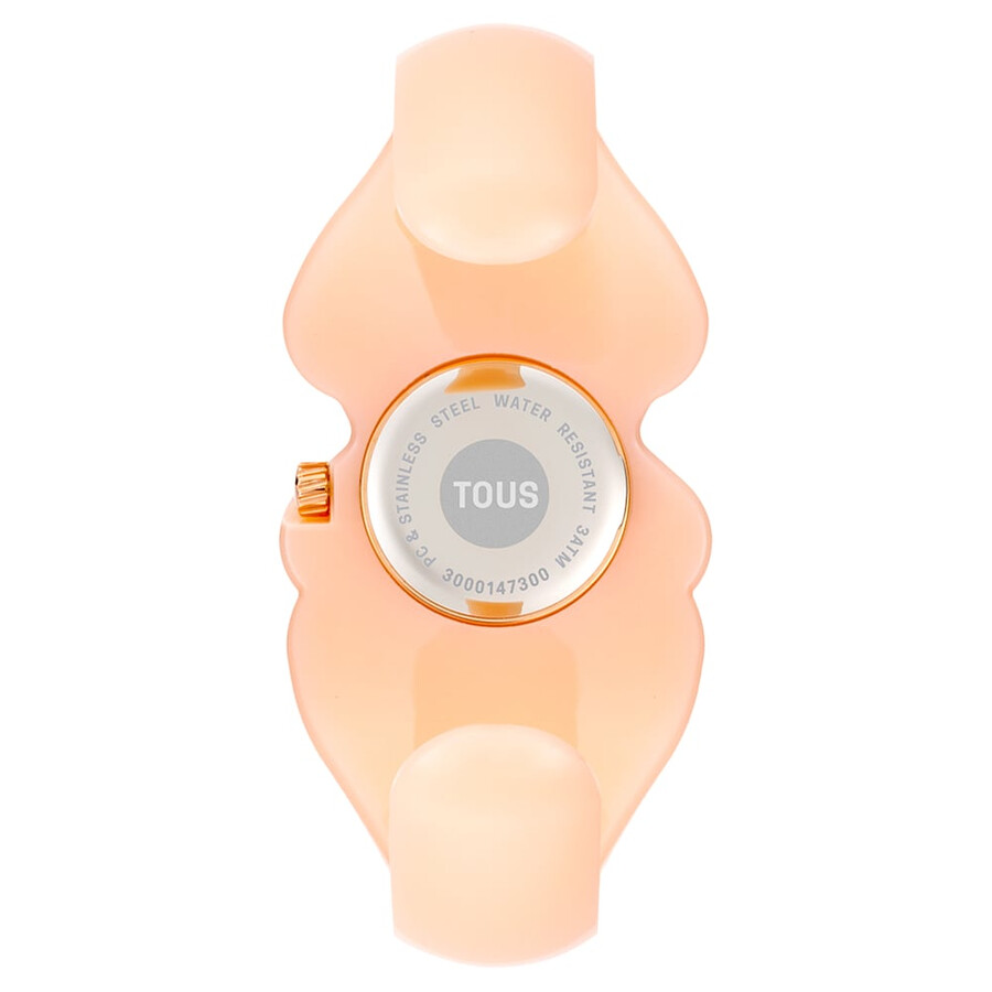 orologio analogico in acciaio color oro con policarbonato rosa t. m bear folks