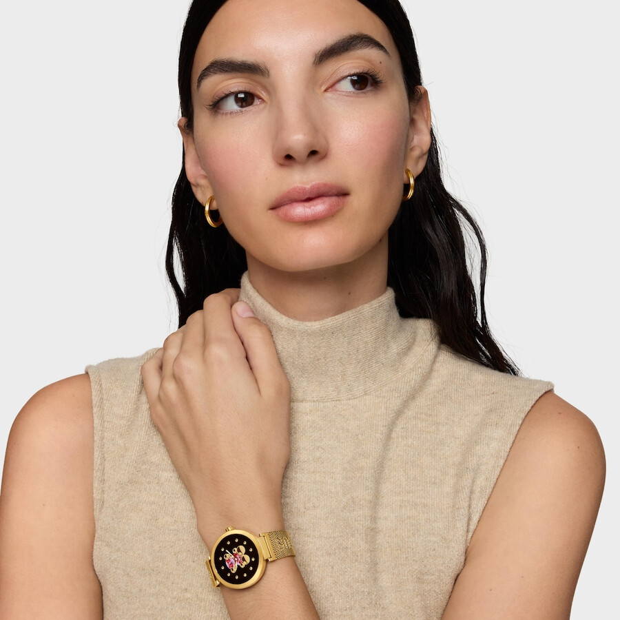smartwatch con bracciale in acciaio color oro tous s-connect