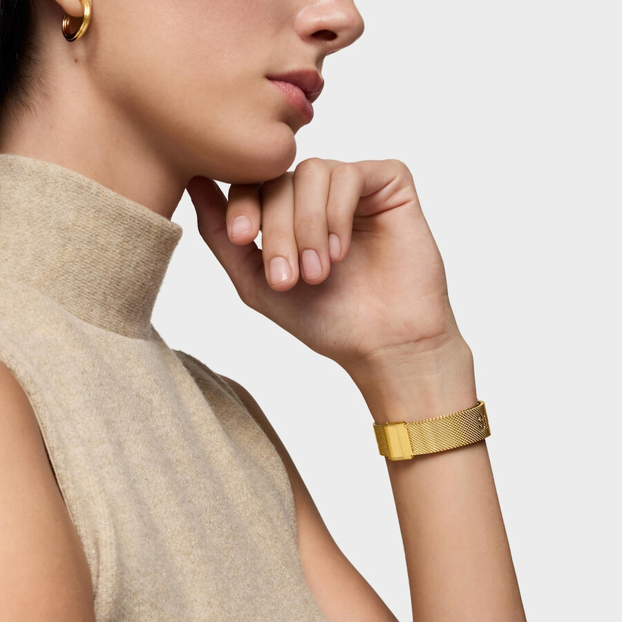 smartwatch con bracciale in acciaio color oro tous s-connect