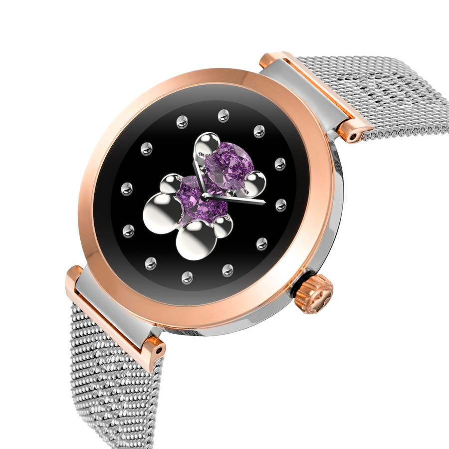 smartwatch con bracciale in acciaio e acciaio rosa tous s-connect