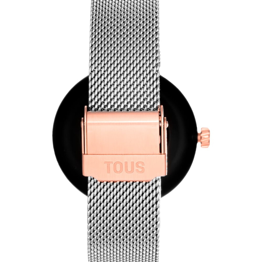 smartwatch con bracciale in acciaio e acciaio rosa tous s-connect